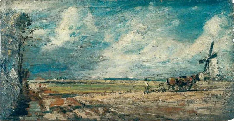 Spring: East Bergholt Common, by John Constable, oil, 1814