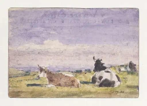 Study of cows at Hampstead, by John Constable