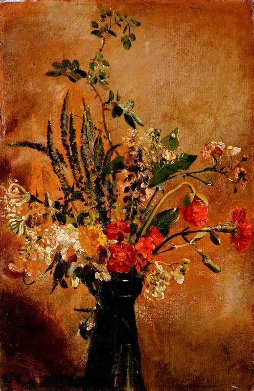 Study of Flowers in a Hyacinth Glass, by John Constable