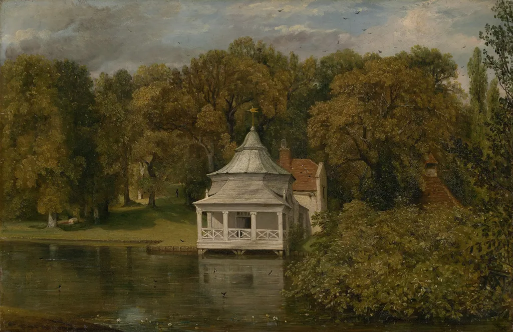 The Quarters behind Alresford Hall, by John Constable, oil, 1816