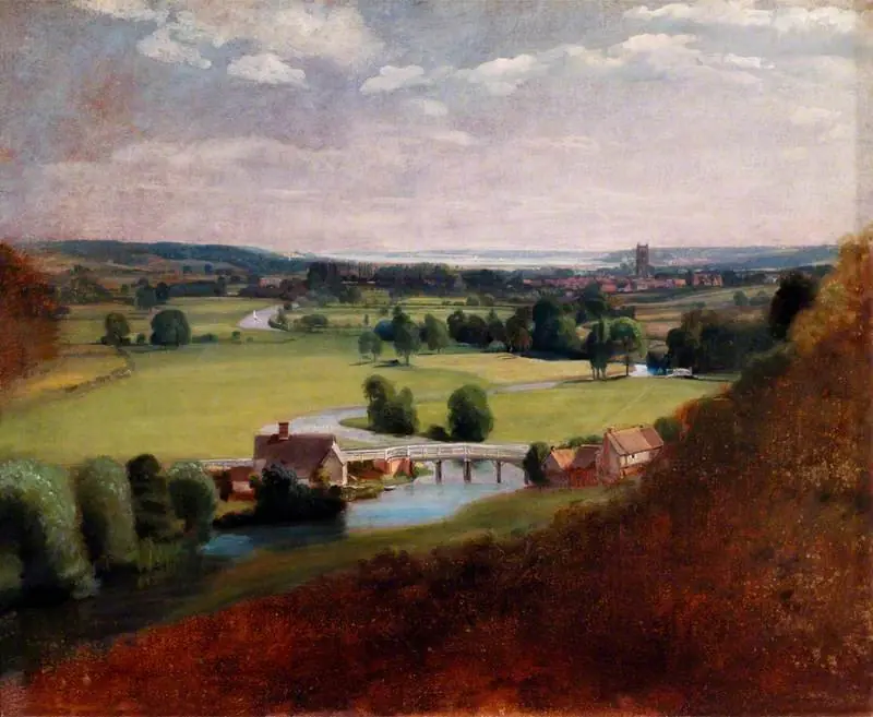 The Valley of the Stour with Dedham in the Distance, by John Constable