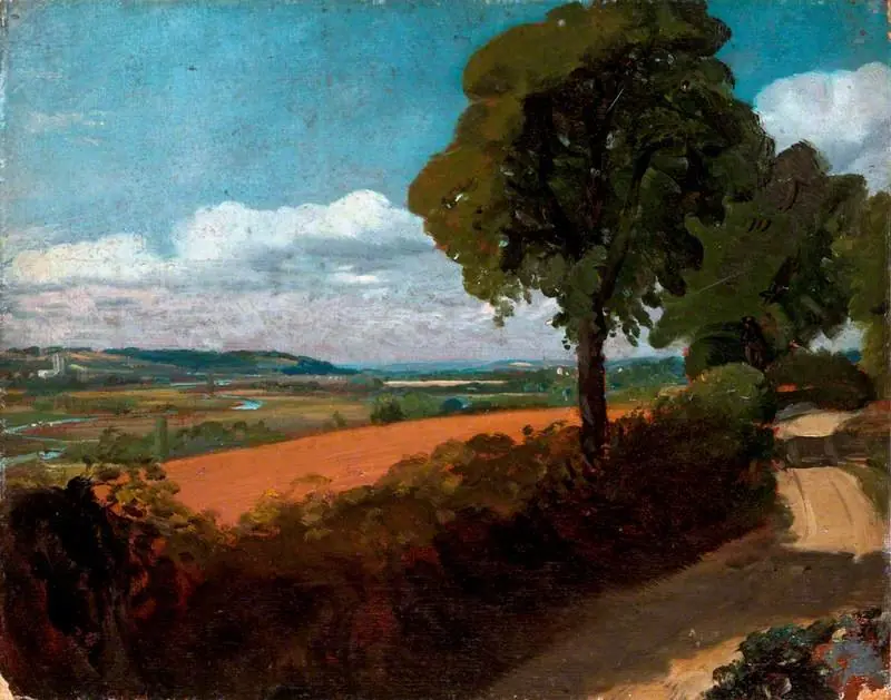 View of Dedham from the Lane Leading from East Bergholt Church to Flatford, by John Constable