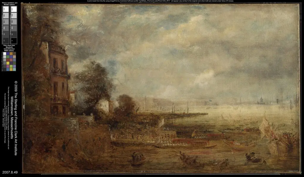 Waterloo Bridge Seen from Whitehall Stairs, by John Constable