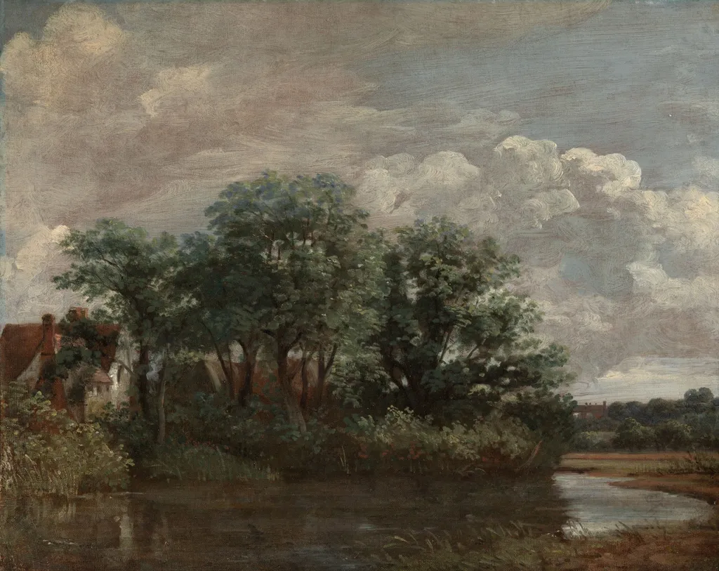 Willy Lott's House, by John Constable, oil, 1802