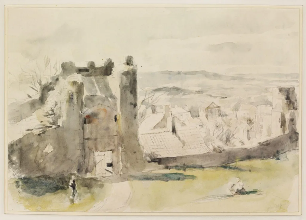 The Vale of Pickering from the Castle Grounds, by John Cooper, watercolor, 1940