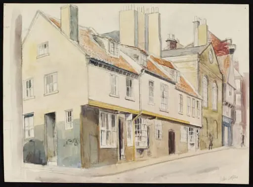 Tudor Houses, Church Street, Whitby, by John Cooper