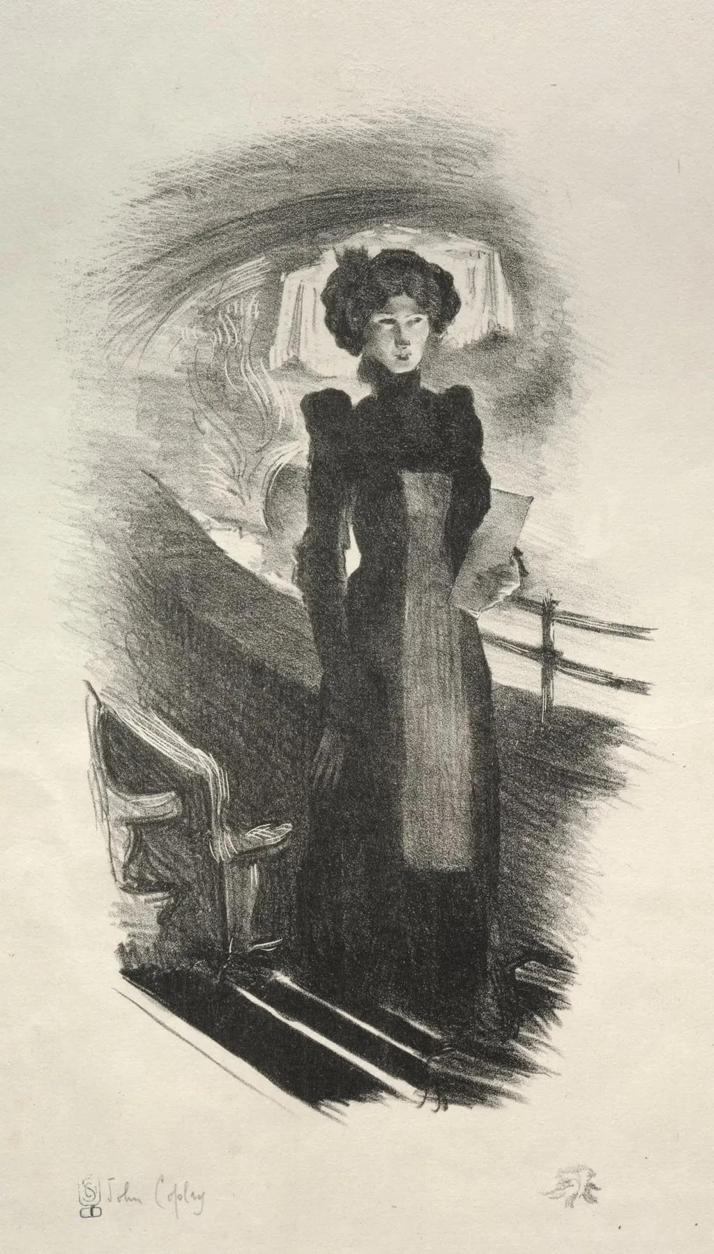 The Programme Seller, by John Copley, 1909