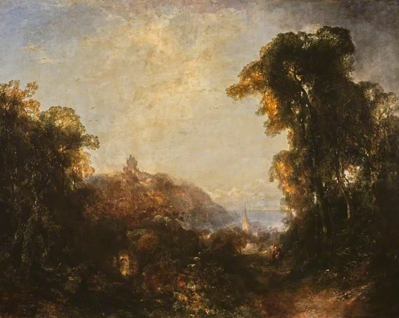 A Border Castle, by John Crawford Wintour, oil, 1872