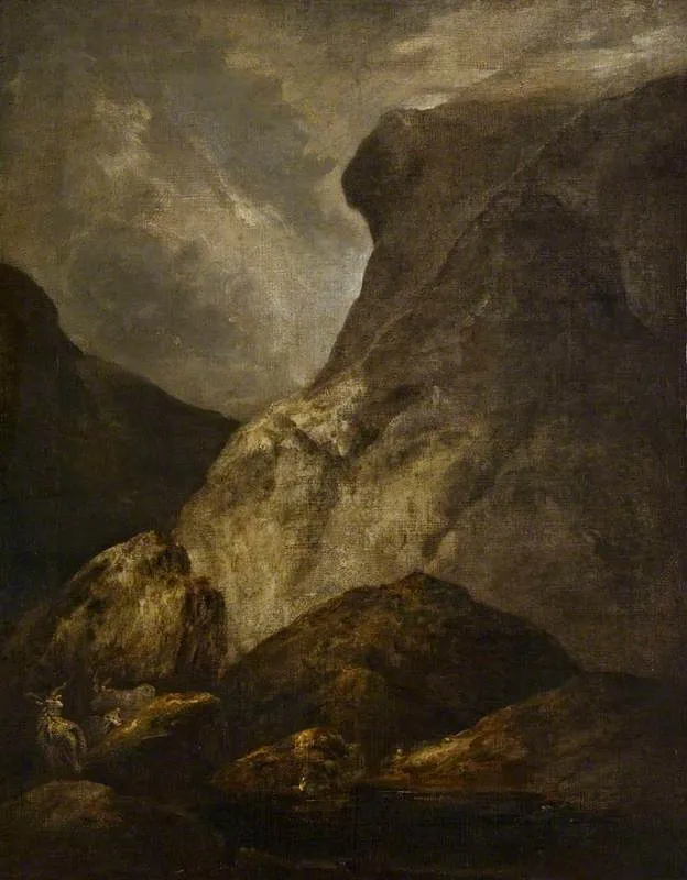 A Mountain Scene, by John Crome, oil, 1804