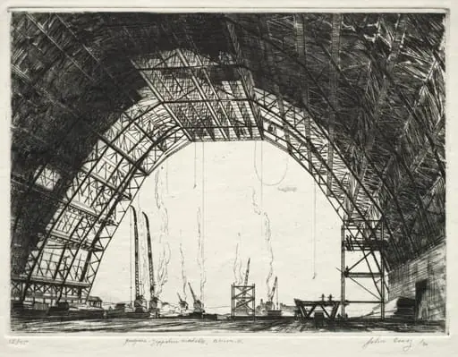 Goodyear Zeppelin Air Dock, by John Csosz