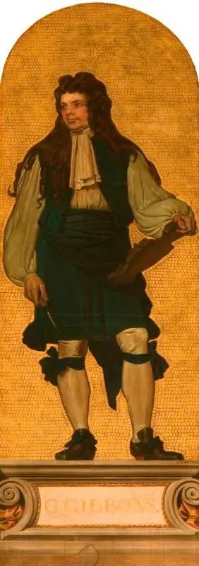 Grinling Gibbons (1648–1721) (design for a mosaic in the Victoria and Albert Museum), by John Dawson Watson