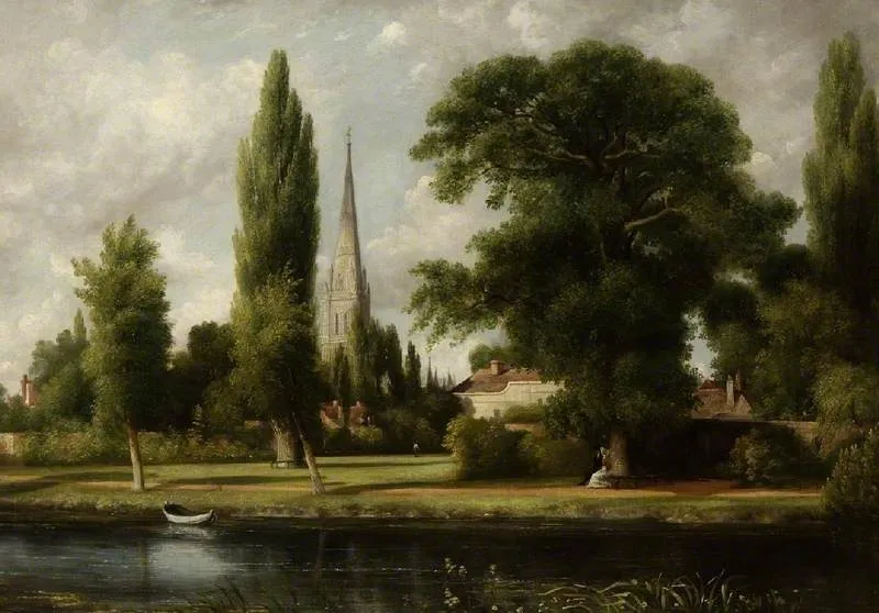 Salisbury cathedral, by John Dunthorne, oil