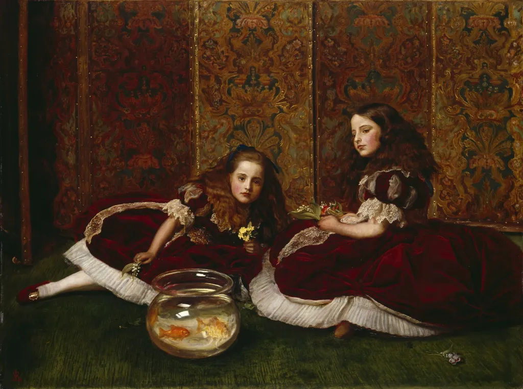Leisure Hours, by John Everett Millais, oil, 1864