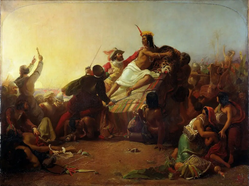 Pizarro Seizing the Inca of Peru, by John Everett Millais