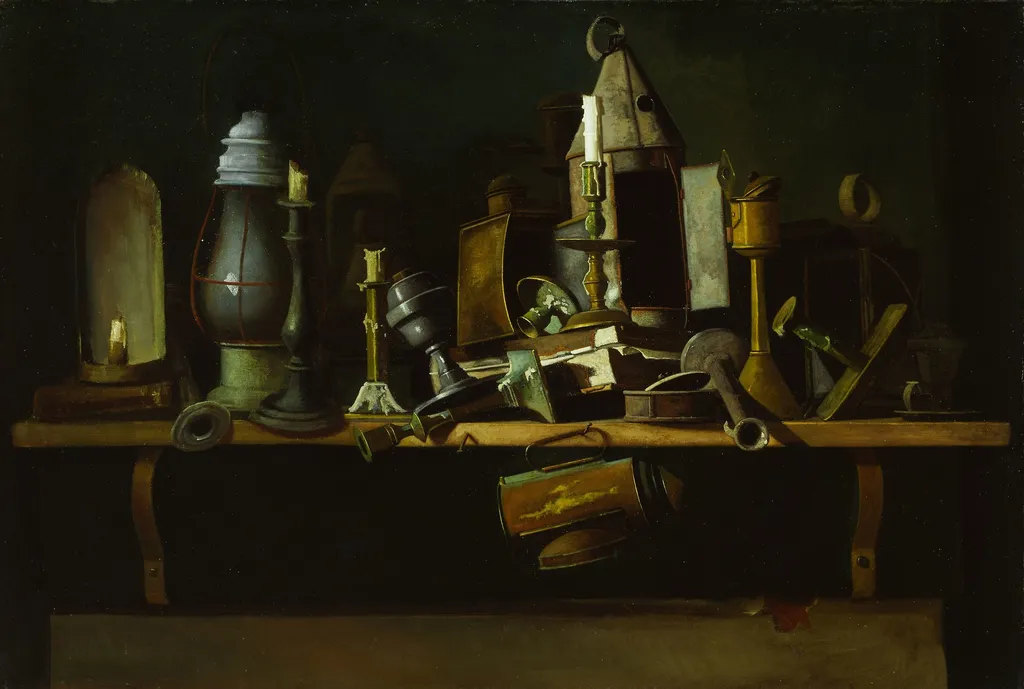 Lights of Other Days, by John F. Peto, oil, 1906
