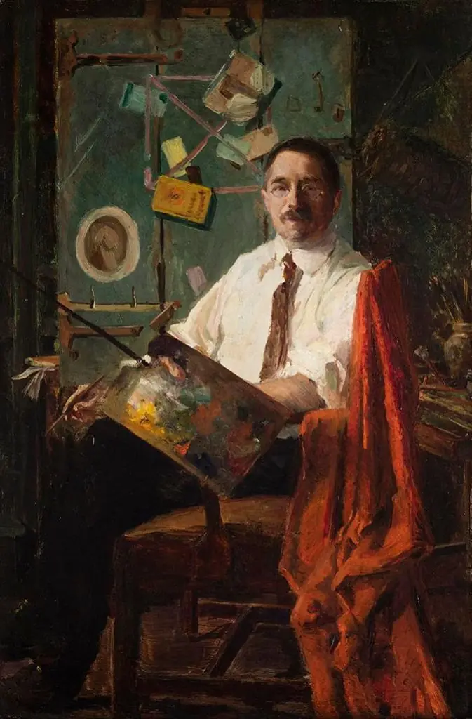 Self Portrait with Rack Picture, by John F. Peto, 1904