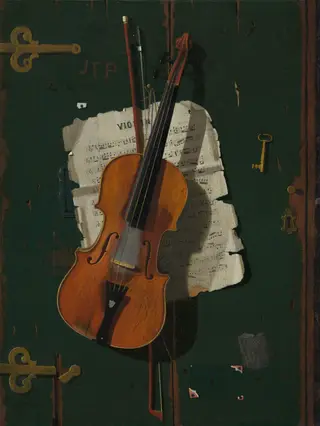The Old Violin, by John F. Peto, 1890
