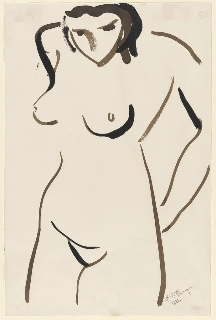 Untitled, by John Flannagan, ink, 1941