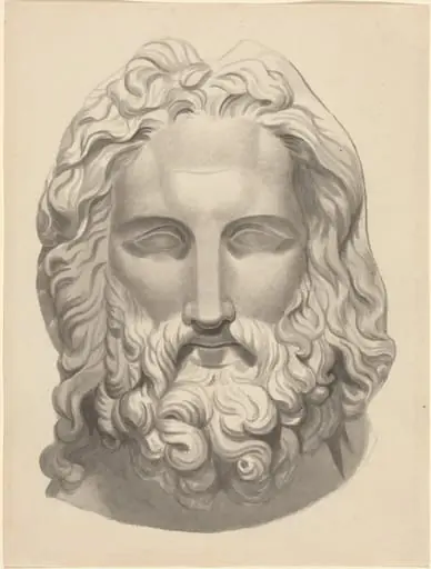 Antique Bearded Head, by John Flaxman