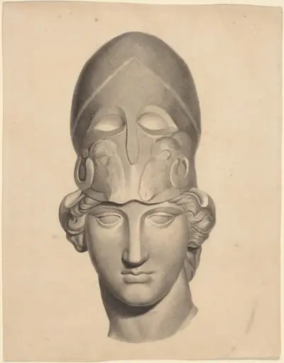 Antique Head with a Helmet, by John Flaxman