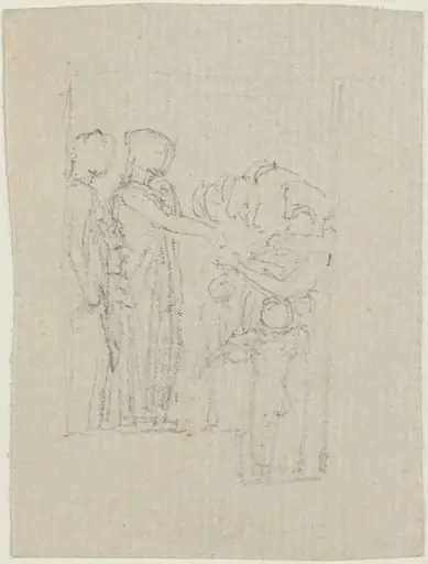 Beggars at a Door (Study for the Yarborough Monument), by John Flaxman