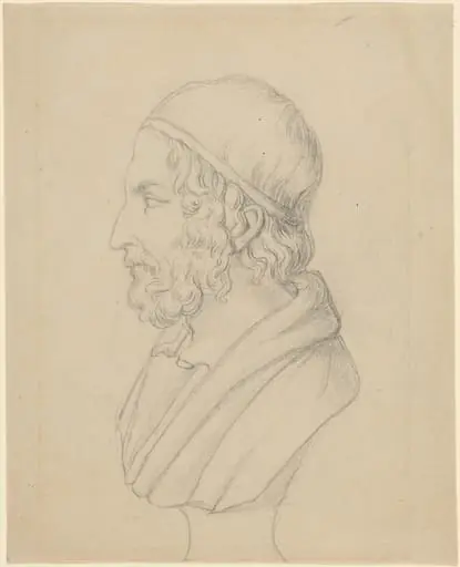 Classical Portrait Bust of a Bearded Man, by John Flaxman