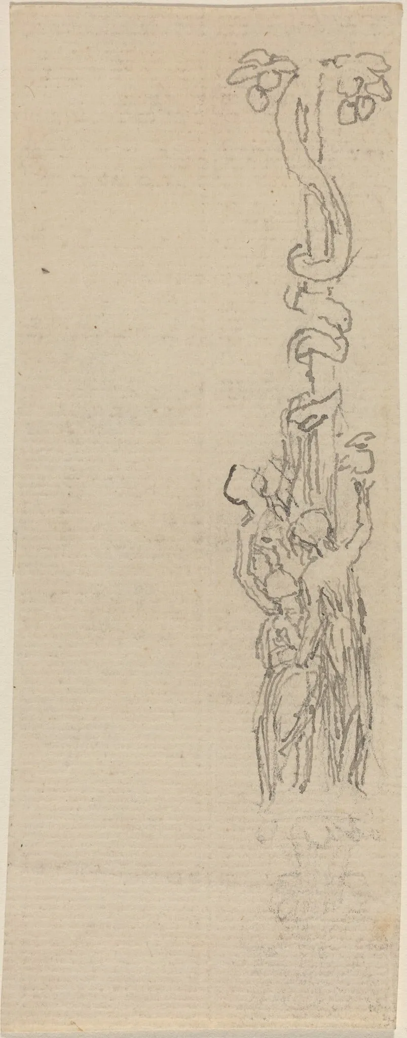 Design for a Candelabrum Representing the Three Graces Gathering the Apples of Hesper, by John Flaxman, graphite, 1816