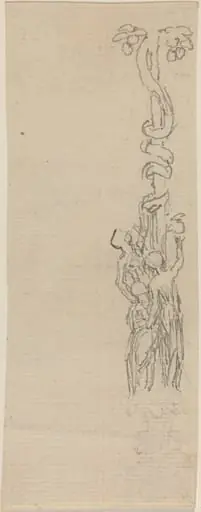 Design for a Candelabrum Representing the Three Graces Gathering the Apples of Hesper, by John Flaxman