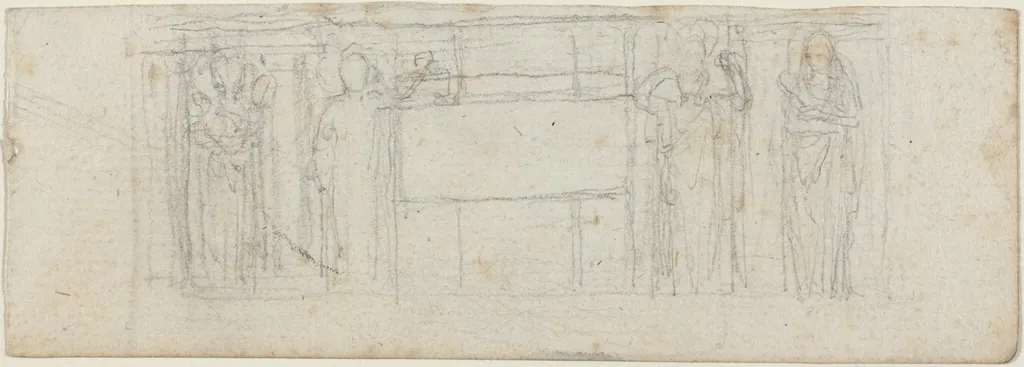 Design for a Monument, by John Flaxman, graphite, 1790