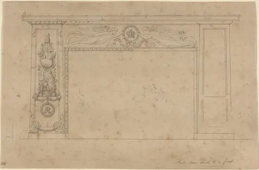 Design for the Chimney Piece in the Throne Room, Buckingham Palace, by John Flaxman