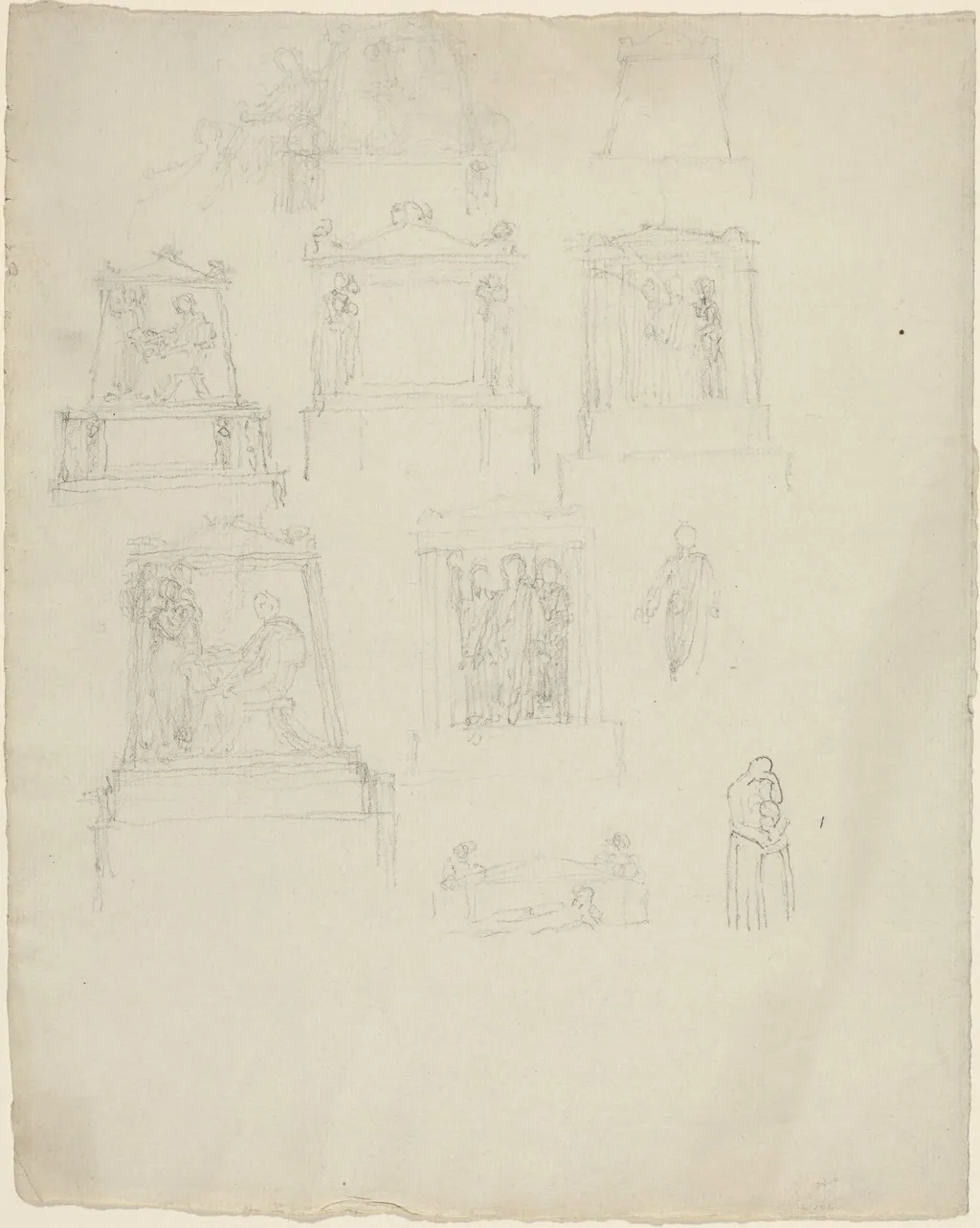 Designs for Monuments, by John Flaxman, graphite, 1790