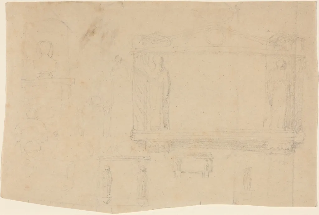 Designs for Monuments, by John Flaxman, graphite, 1790
