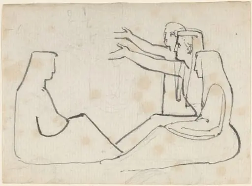 Four Seated Figures, by John Flaxman