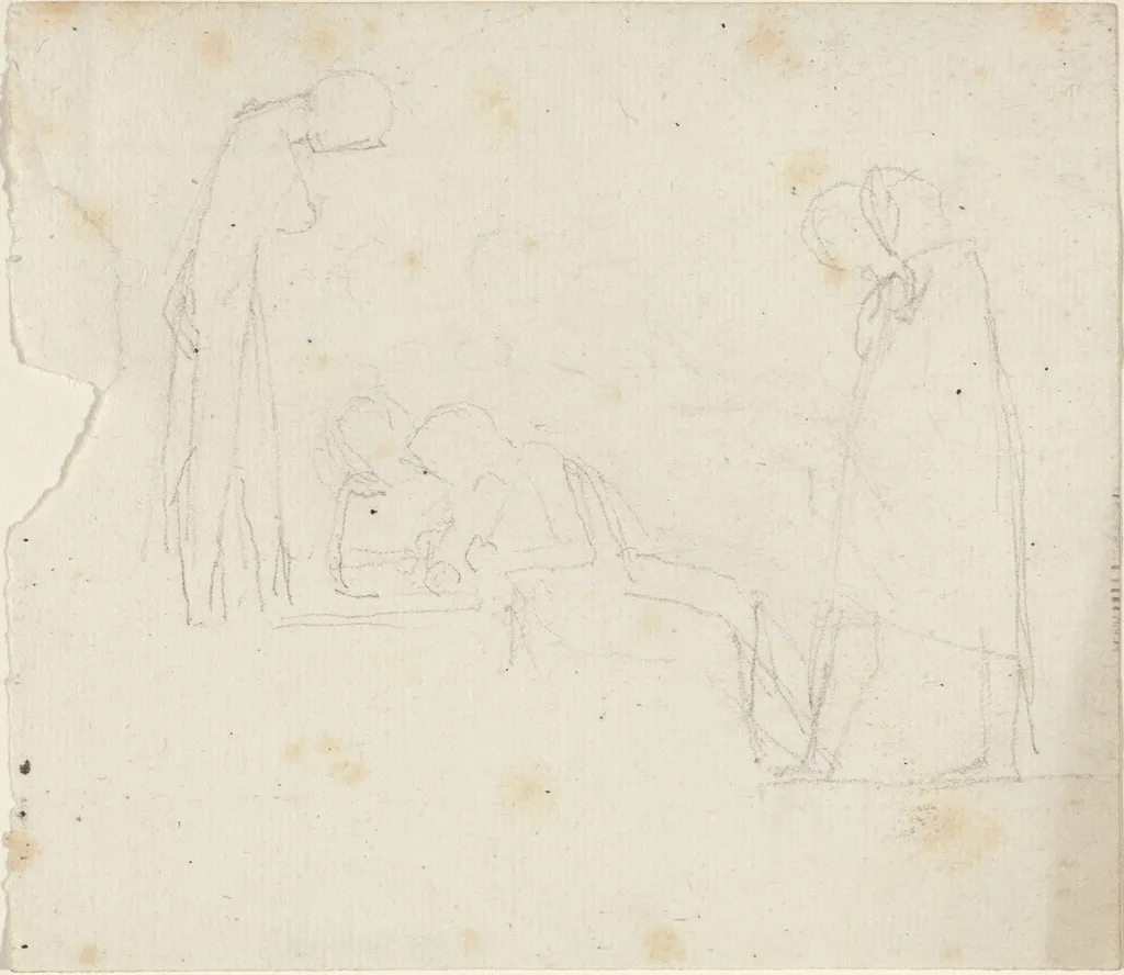 Group of Five Figures, by John Flaxman, graphite, 1790
