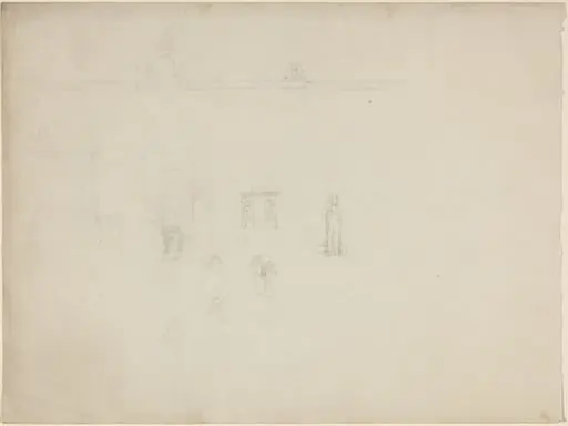 Sheet of Architectural and Figure Studies, by John Flaxman