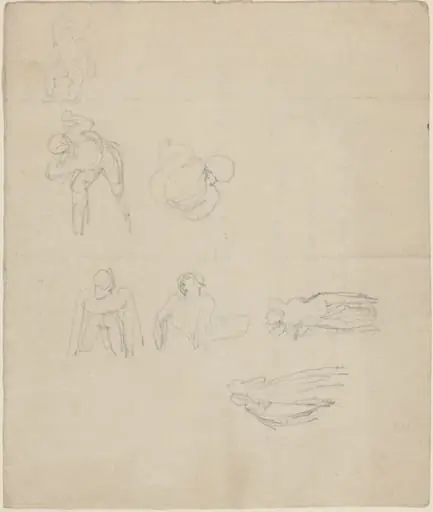 Sheet of Figures Studies, by John Flaxman