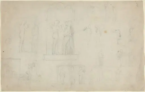 Sheet of Sketches [recto and verso], by John Flaxman
