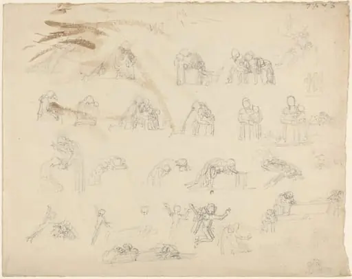 Sheet of Studies, by John Flaxman
