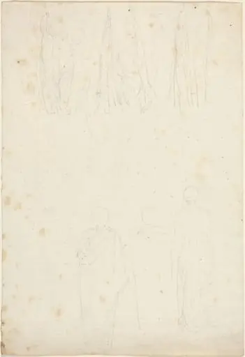 Sheet of Studies of Cloaked Figures, by John Flaxman
