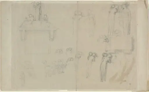 Sheet of Studies [recto and verso], by John Flaxman