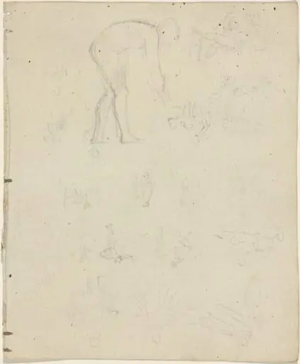 Sheet of Studies [recto and verso], by John Flaxman