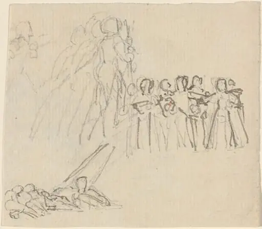 Sheet of Studies [recto and verso], by John Flaxman