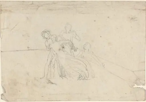 Sheet of Studies [recto and verso], by John Flaxman