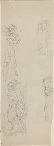 Sheet of Studies [recto and verso], by John Flaxman