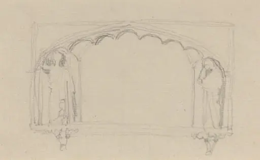 Sketch for a Gothic Monument (the Simcoe Monument?), by John Flaxman
