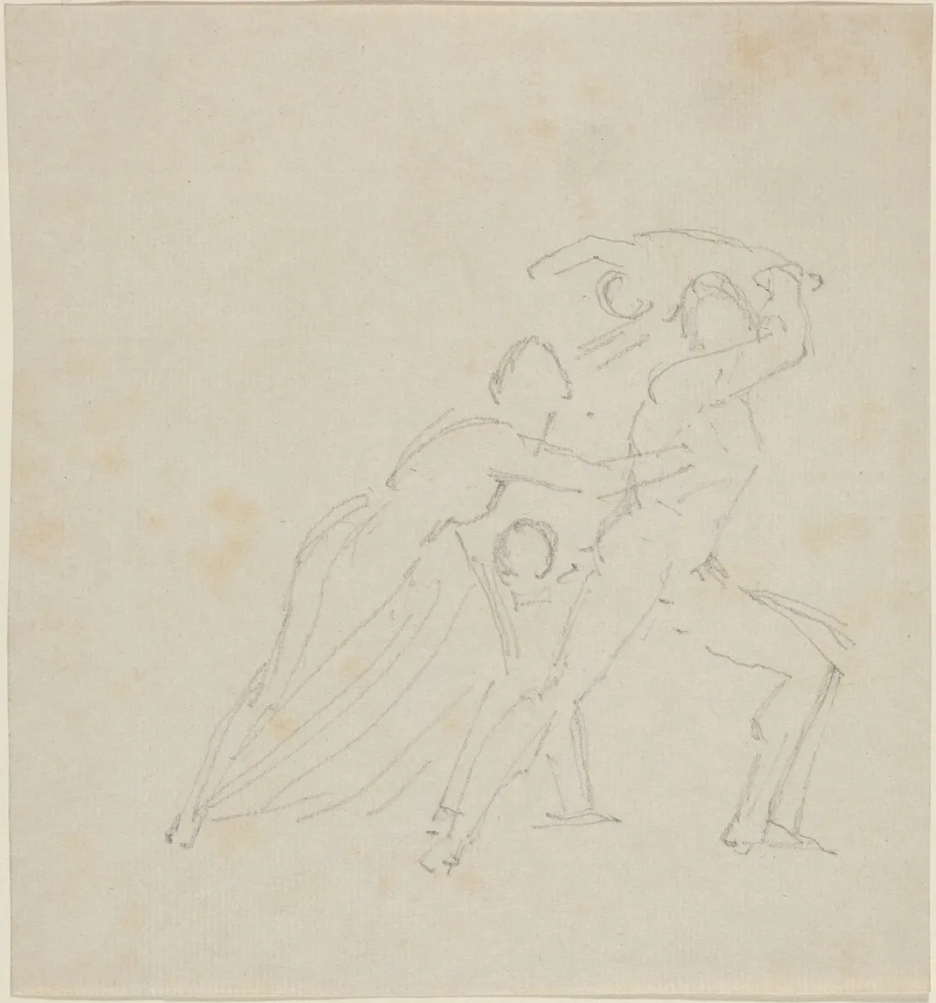 Study for "The Fury of Athamas", by John Flaxman, graphite, 1792