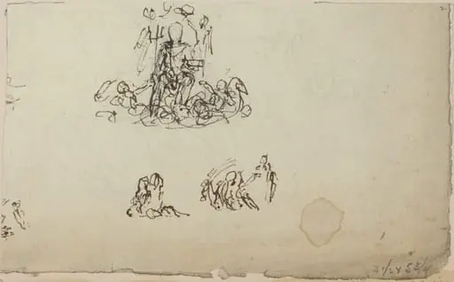 Study of Neptune and Sea Creatures (?), by John Flaxman