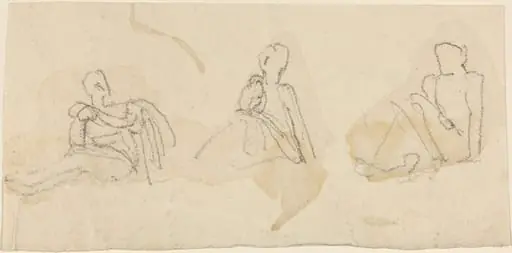 Three Seated Figures, by John Flaxman