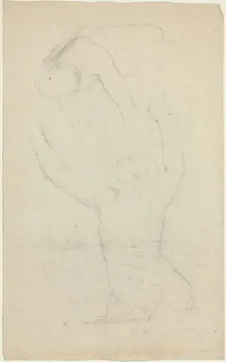 Two Airborne? Figures Reaching out to One Another, by John Flaxman