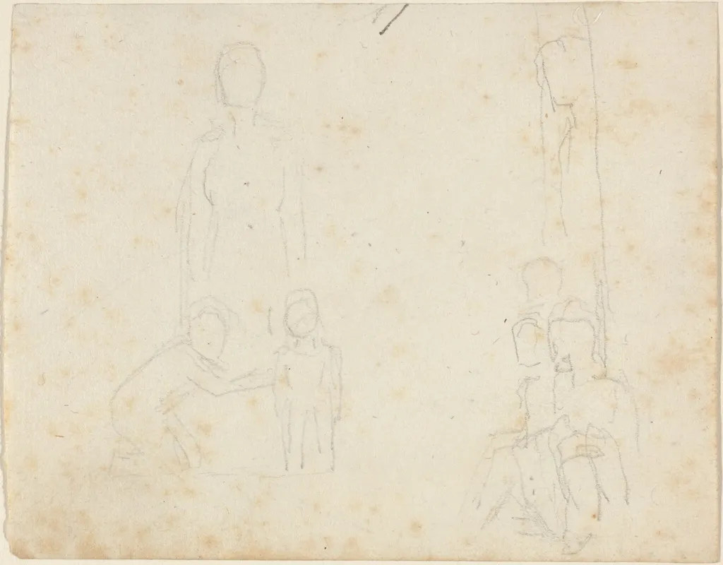 Two Groups of Figures, by John Flaxman, graphite, 1790